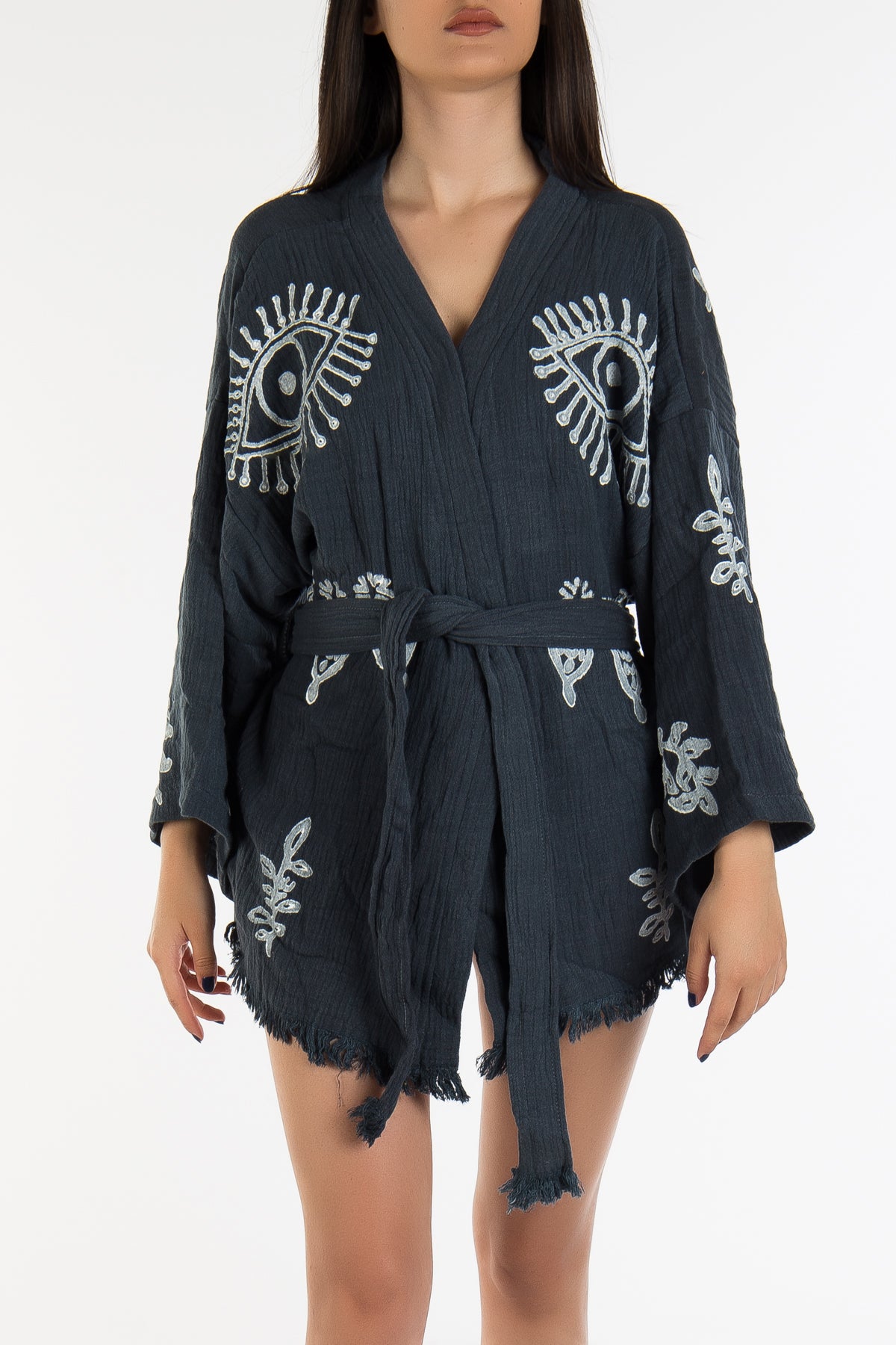 Sereia - Washed Black Handmade Little Kimono