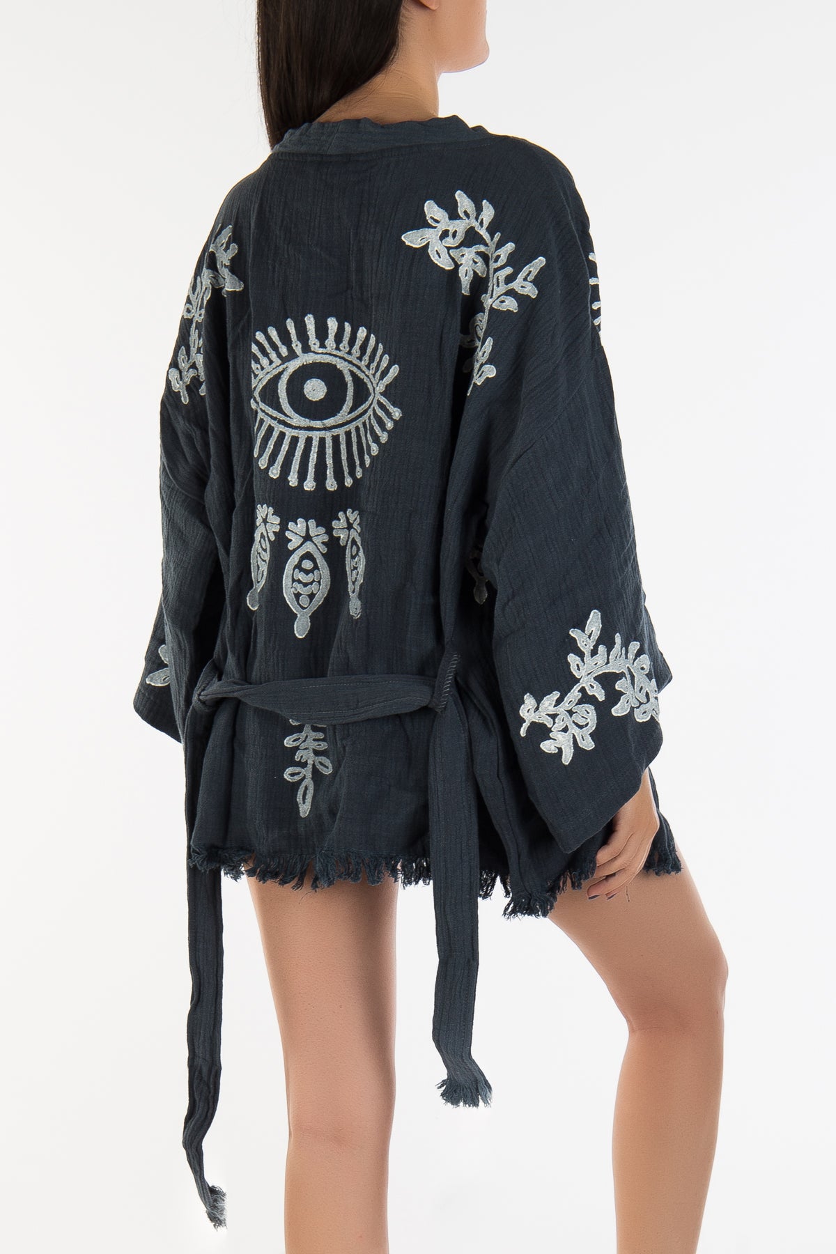 Sereia - Washed Black Handmade Little Kimono