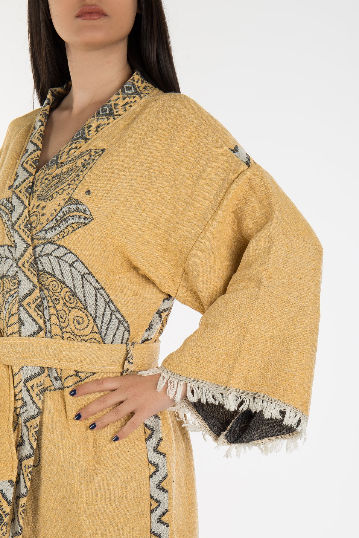 Aria - Yellow Elephant Handmade Kimono