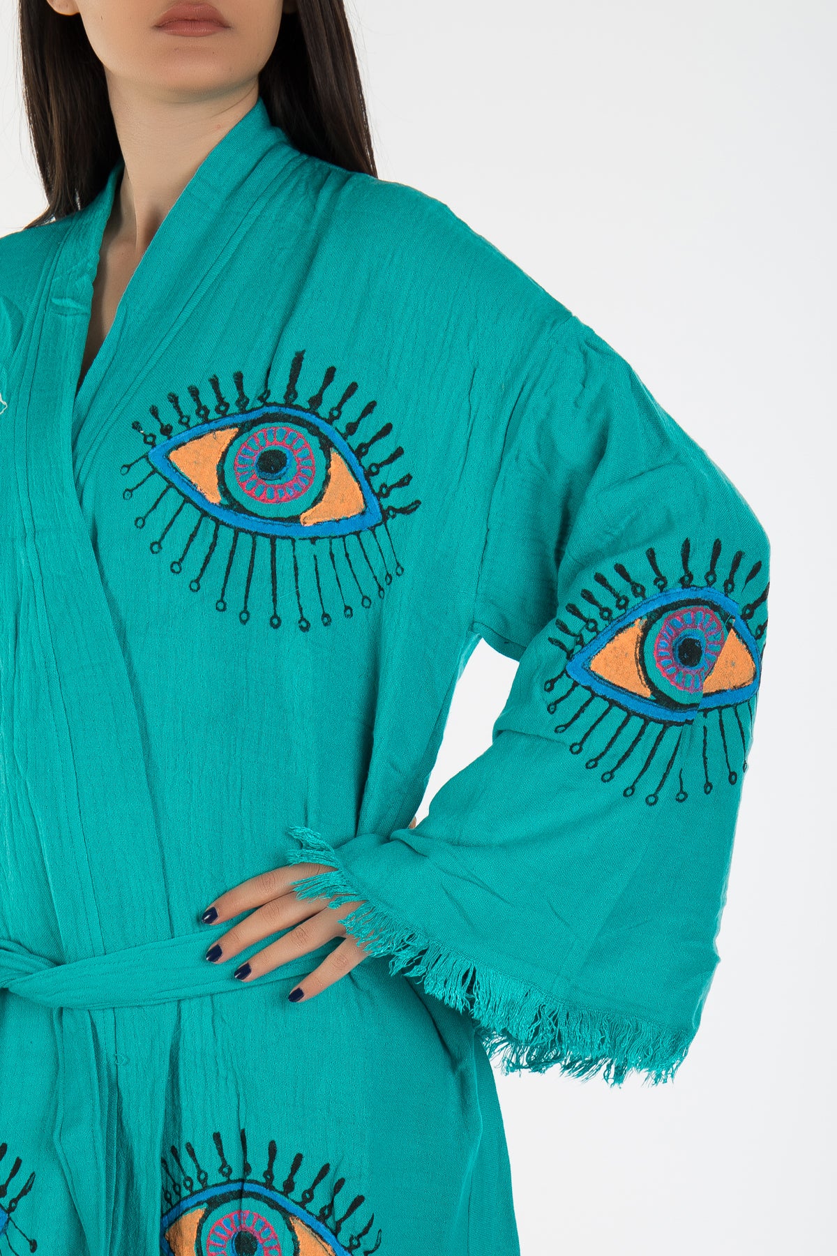 Aria - Teal Handmade Kimono