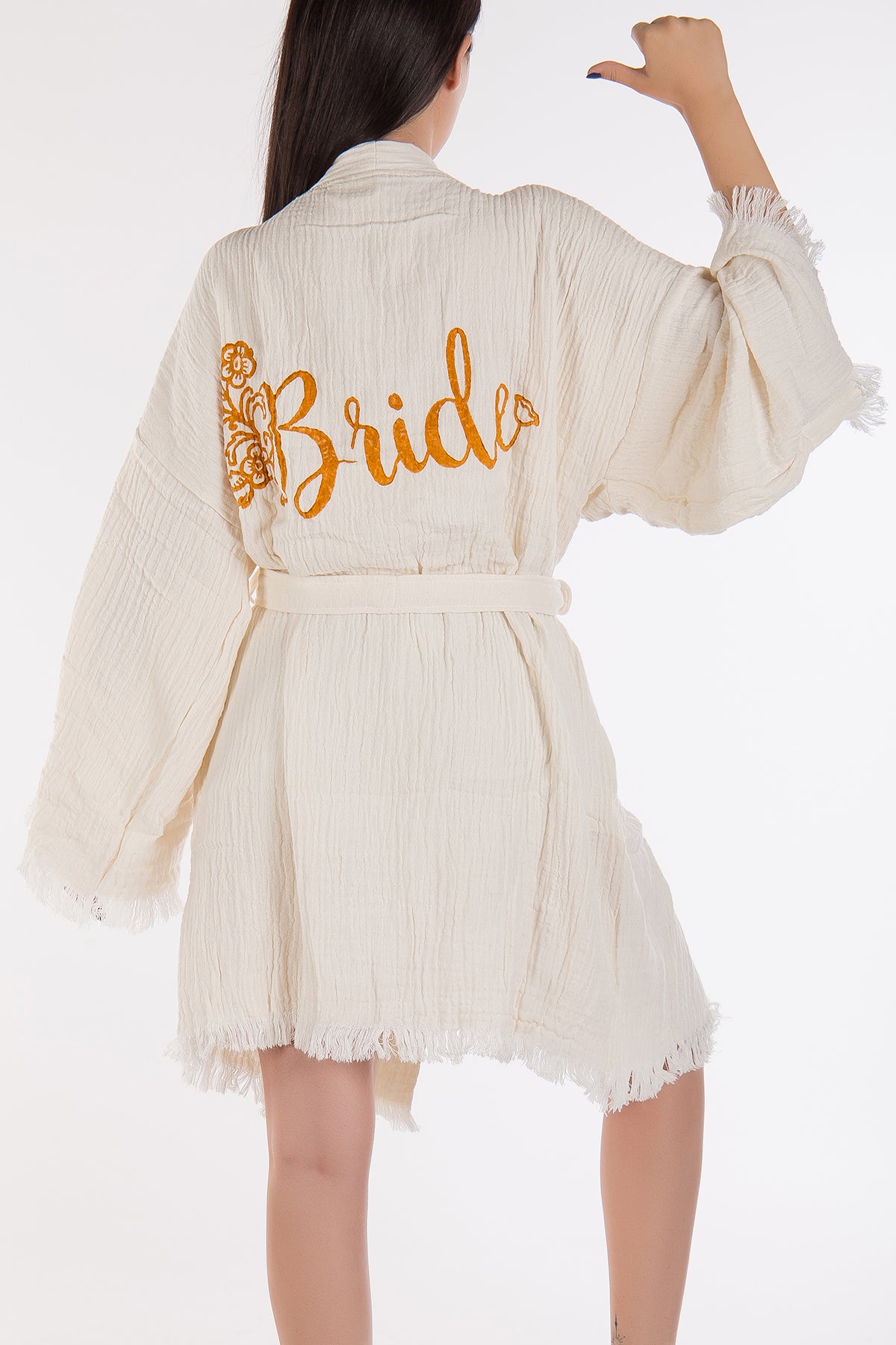 Thalassa - Mustard Bride Handmade Short Kimono