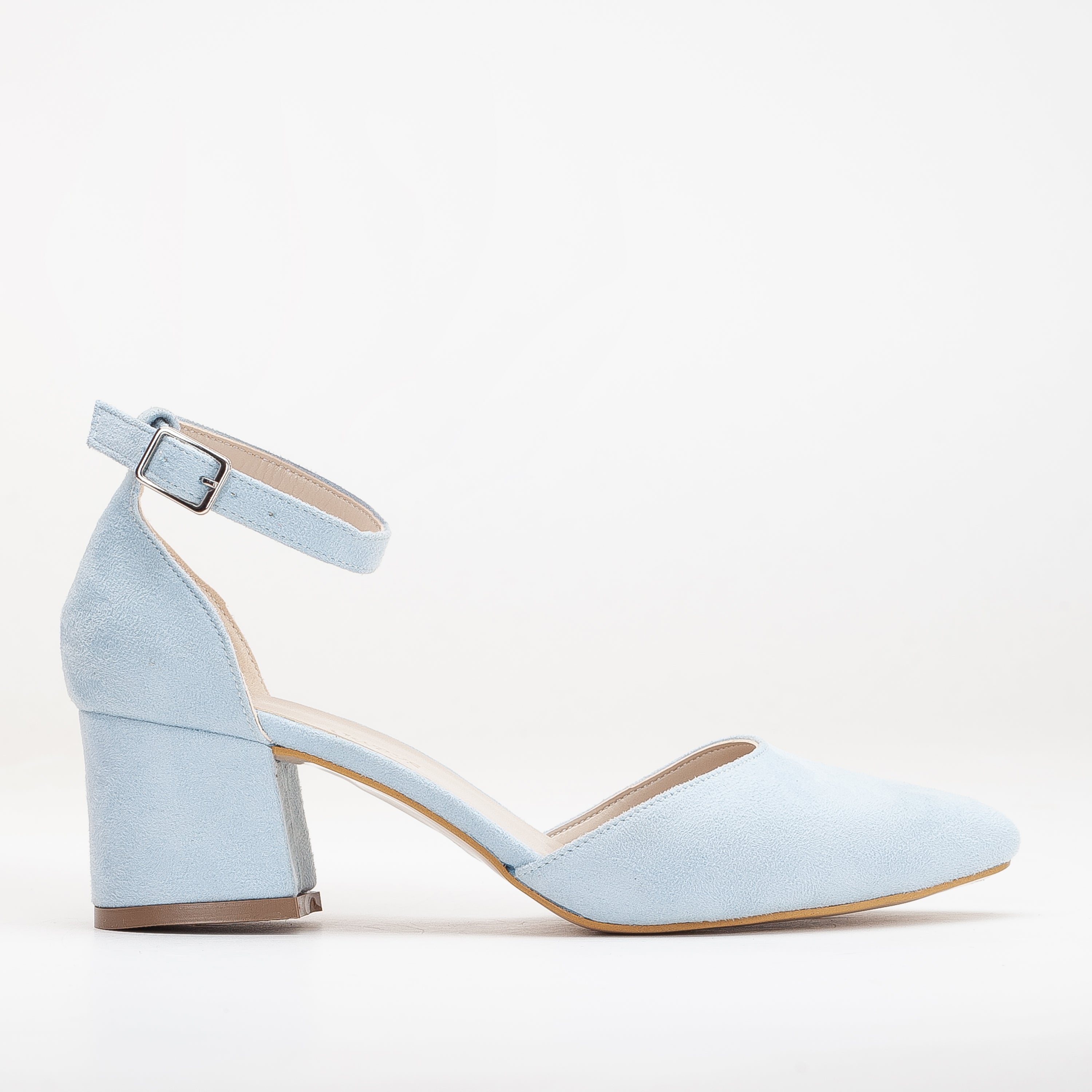 Miranda - Baby Blue Pumps with Pearls