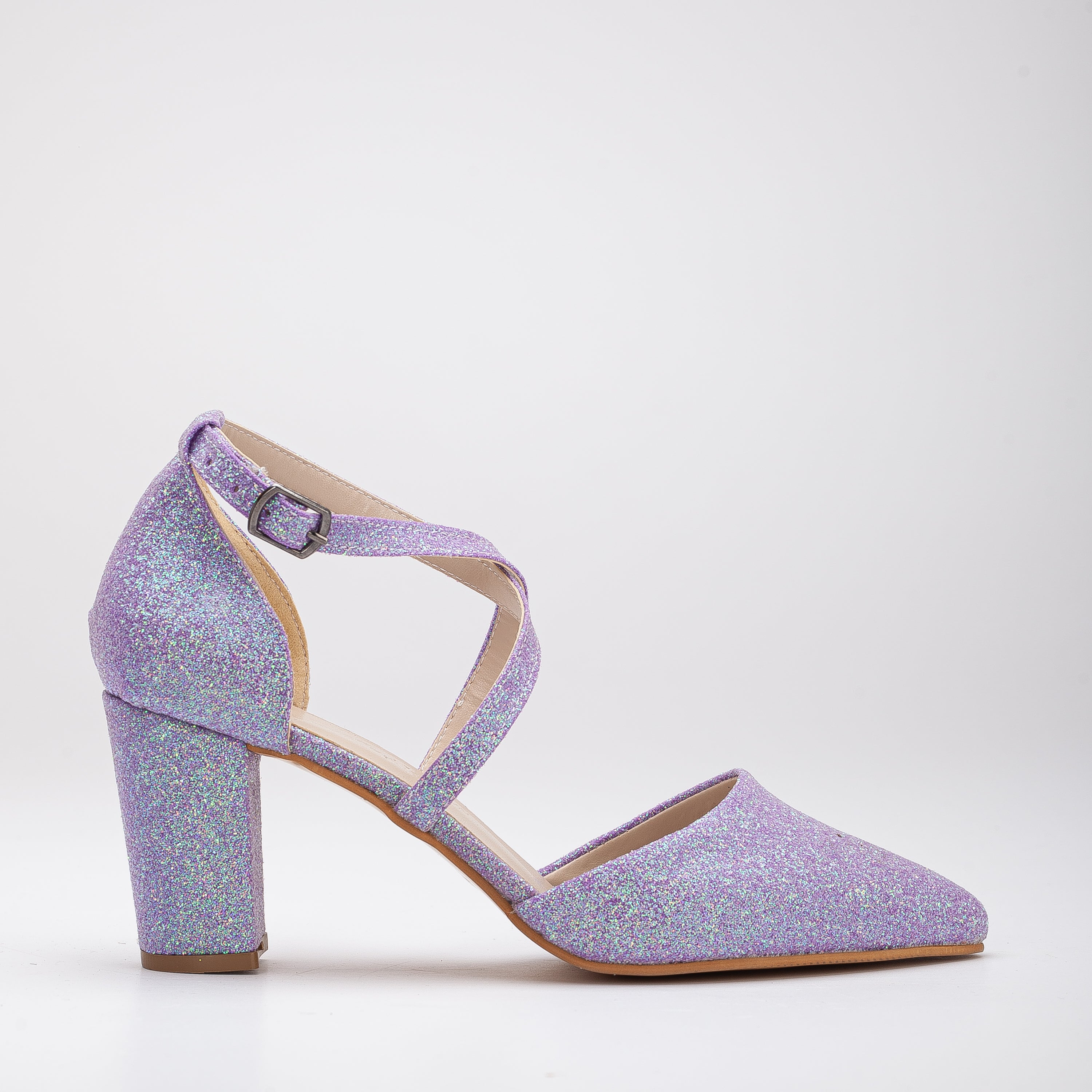 Lilac Glitter Wedding Shoes, Lilac Wedding Heels, Lilac Sparkling Heels, Lilac Bridal Shoes, Lilac Criss Cross Heels, Lilac Block Heels Lilac High Heels, Glitter Wedding Shoes, Lilac Closed Toe Shoes, Lavender Criss Cross Heels, Light Purple Glitter Heels