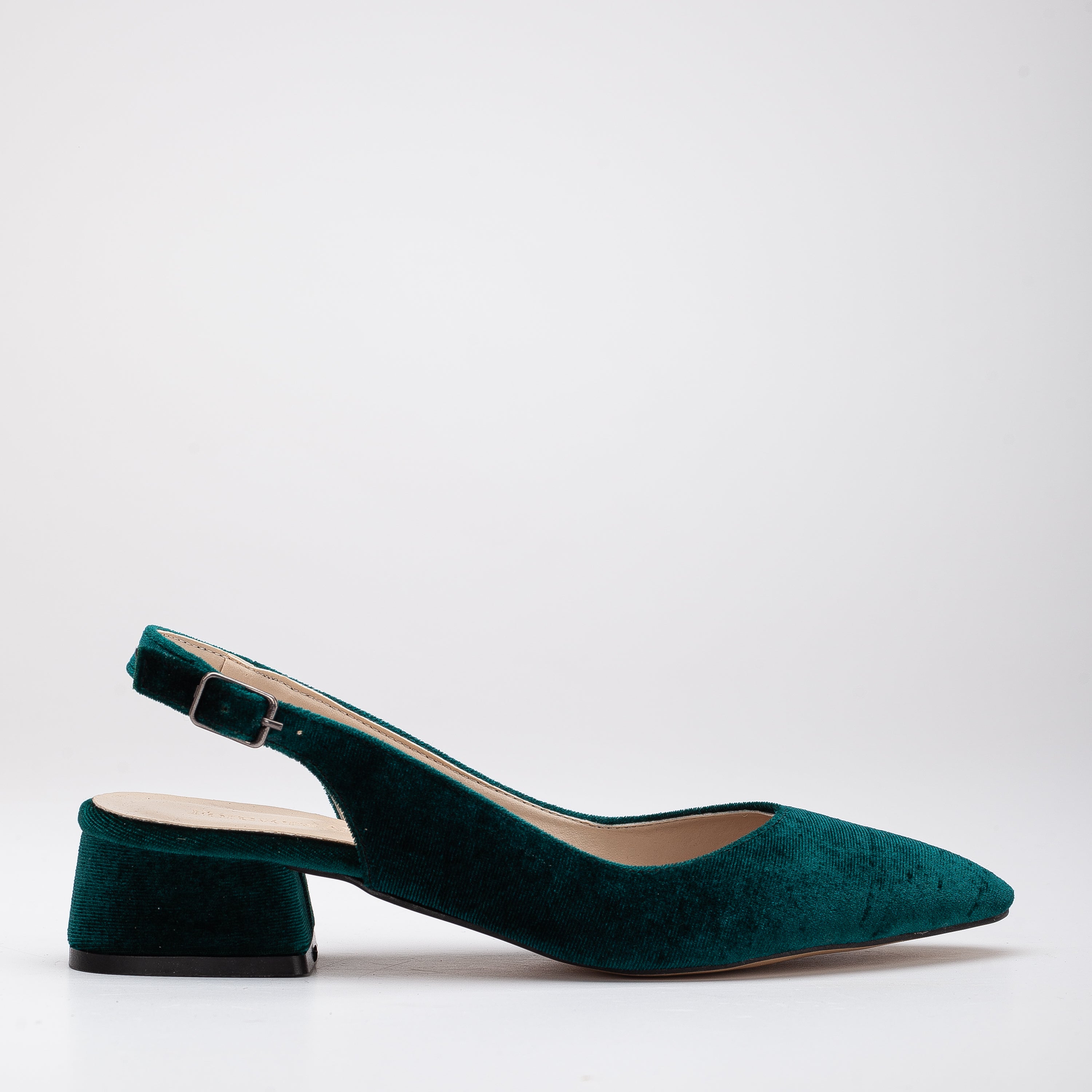 Green Velvet Heels, Green Velvet Flats, Green Wedding Shoes, Green Slingback Shoes, Green Bridal Flats