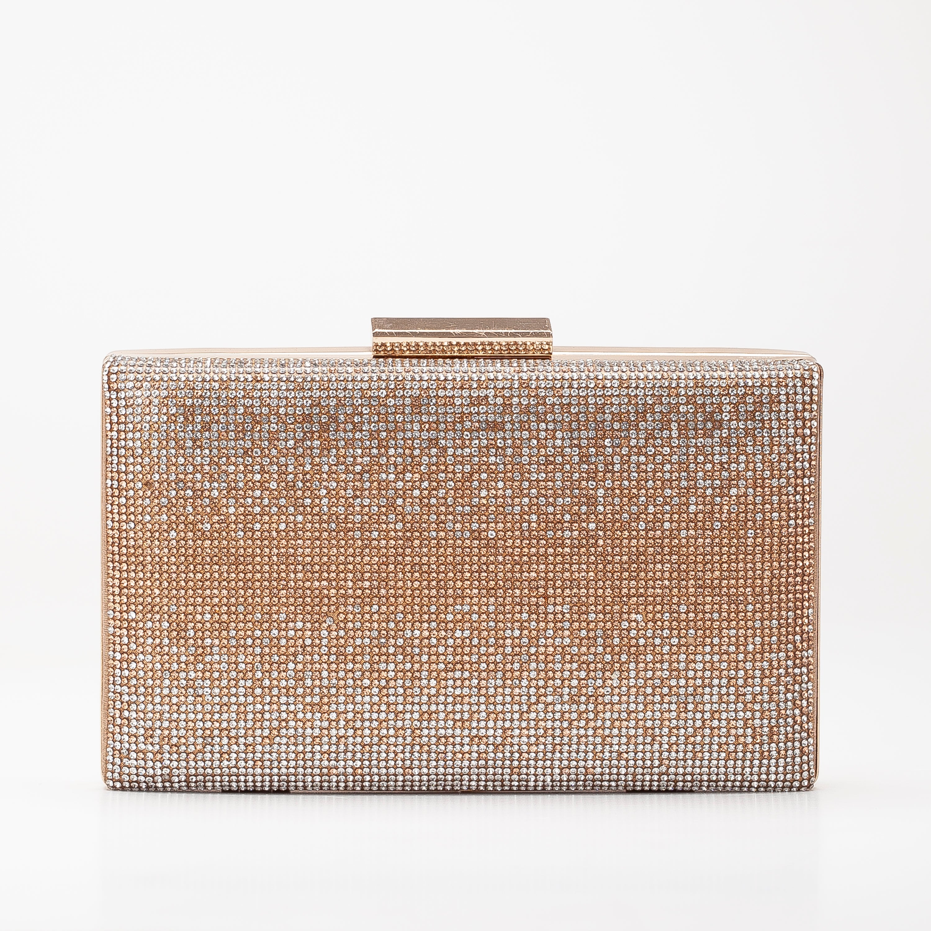 Clara - Rose Gold Glitter Clutch