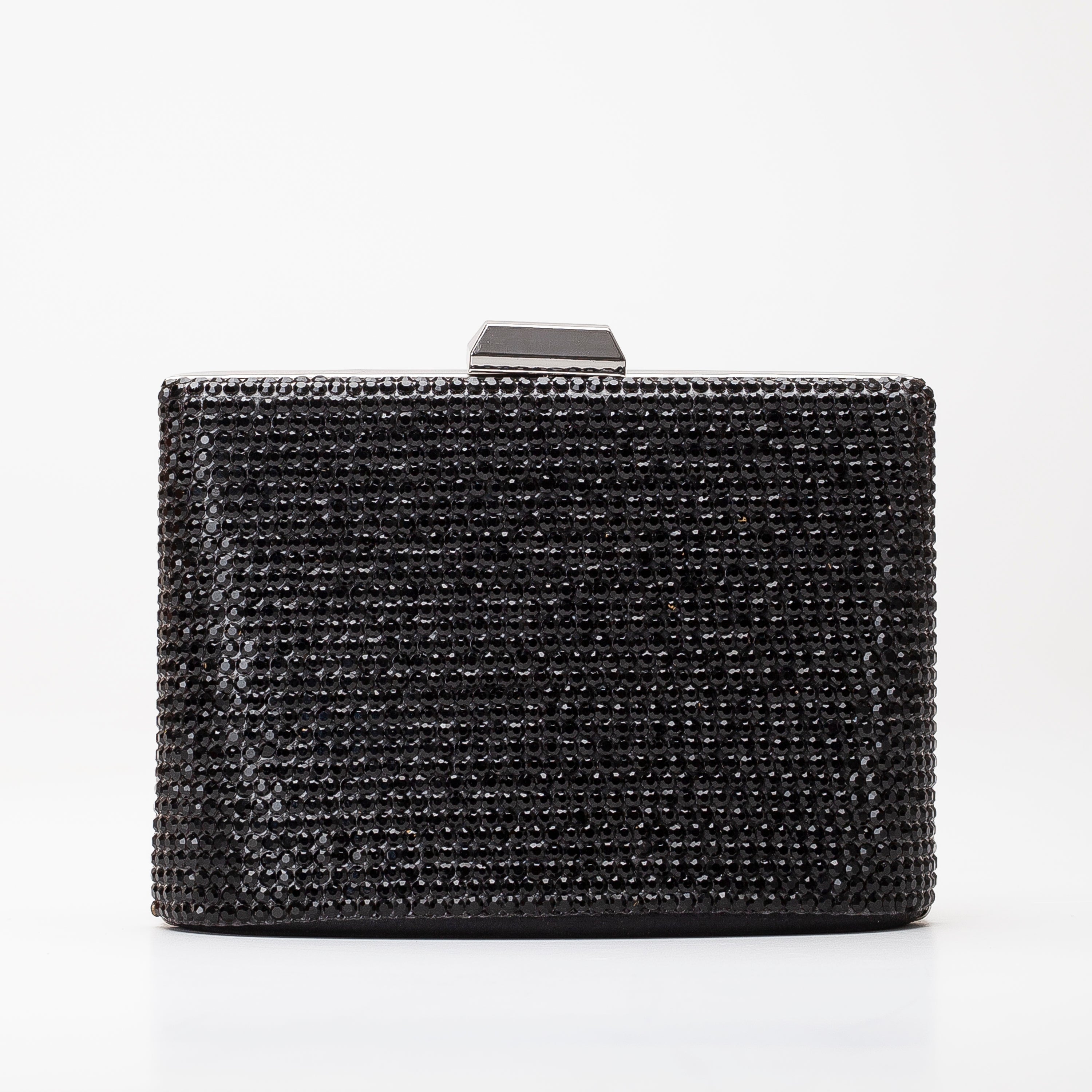 Marla - Black Glitter Evening Clutch