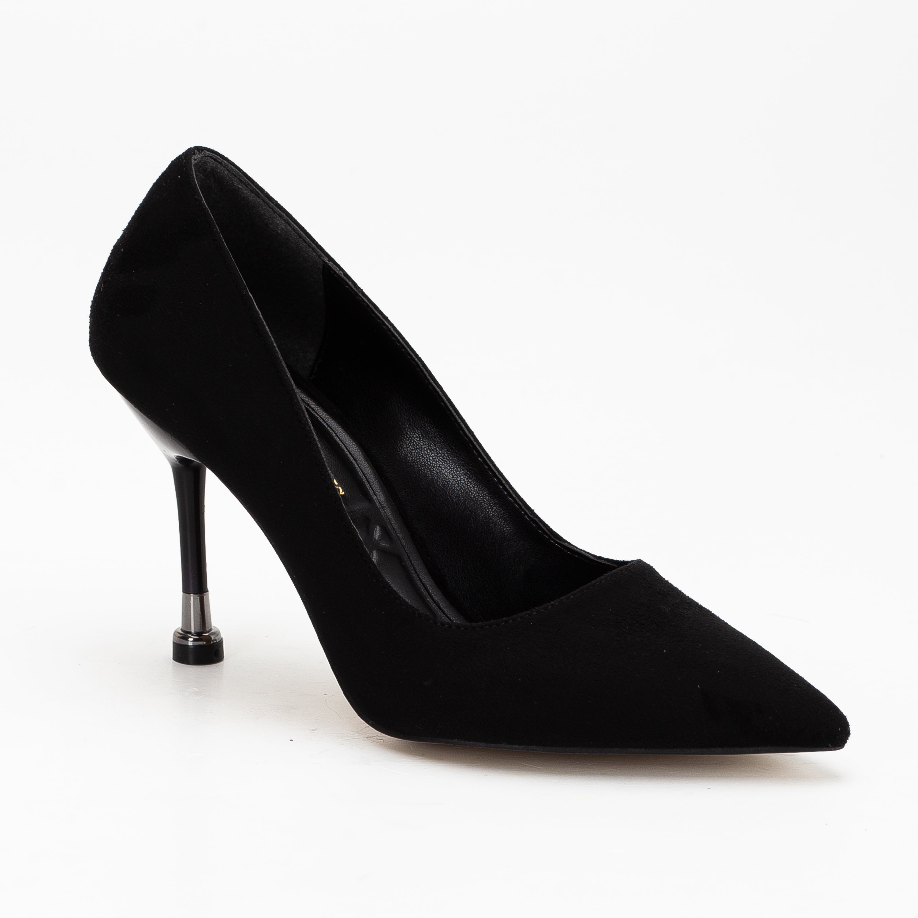 Raven - Black Suede Pointed Toe Stiletto Pump