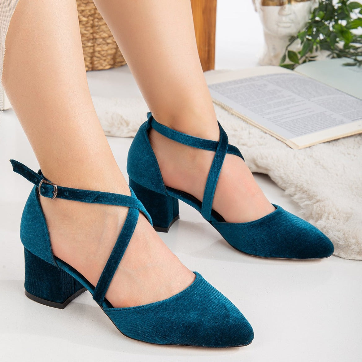 Teal blue velvet short heels, Short teal blue velvet heels, Teal velvet footwear, Teal blue velvet pumps, Low heel teal blue velvet shoes, Teal velvet sandals, Teal blue velvet bridal shoes, Teal blue velvet bridesmaid heels, Teal velvet party heels, Short teal velvet heels.