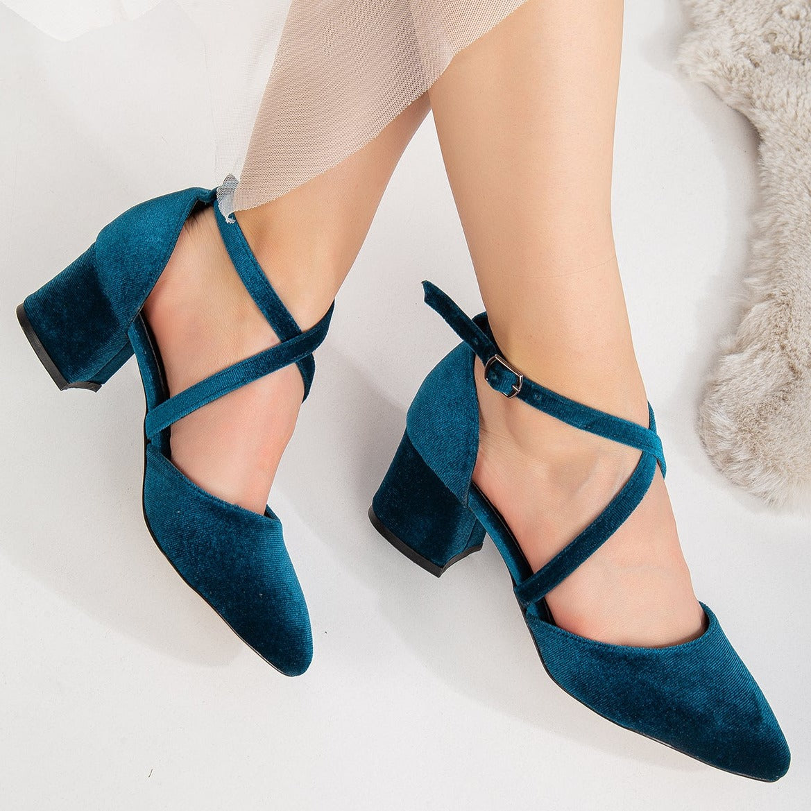 Teal blue velvet short heels, Short teal blue velvet heels, Teal velvet footwear, Teal blue velvet pumps, Low heel teal blue velvet shoes, Teal velvet sandals, Teal blue velvet bridal shoes, Teal blue velvet bridesmaid heels, Teal velvet party heels, Short teal velvet heels.