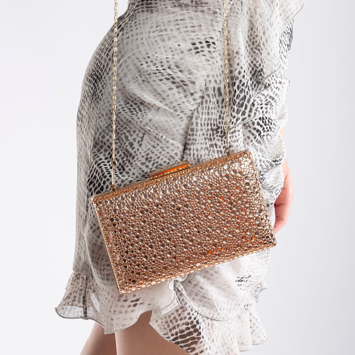 Clara - Rose Gold Sequin Clutch