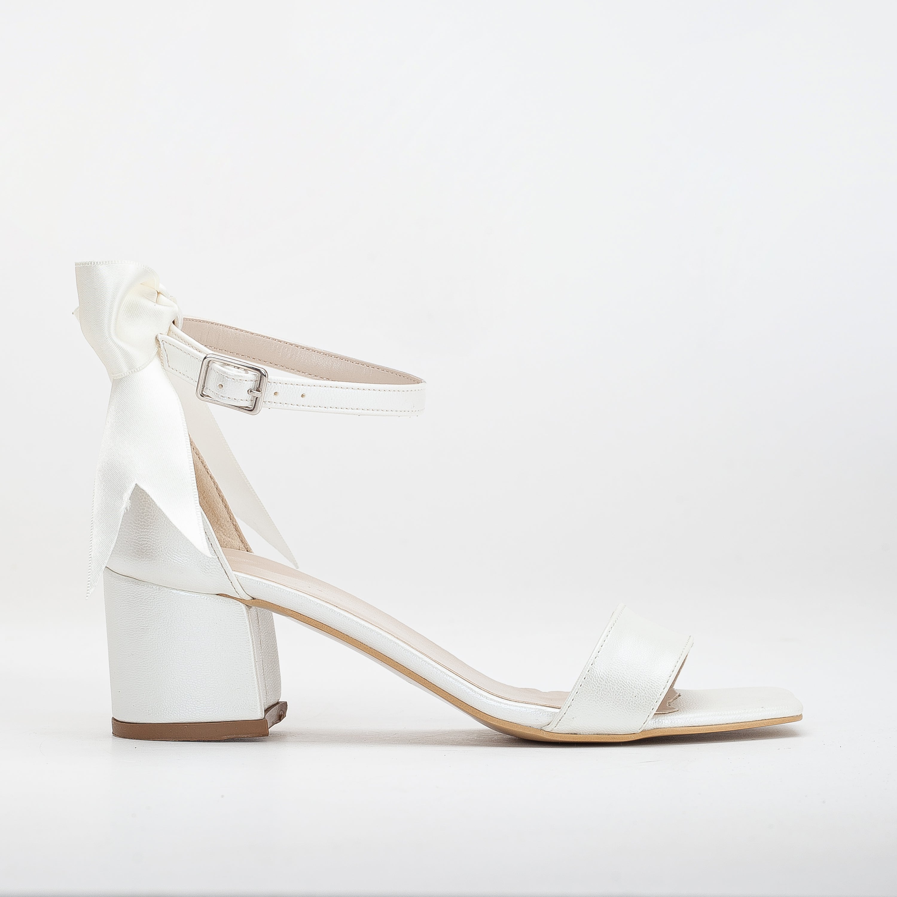 Rochelle - Ivory Bridal Sandals with Ribbon