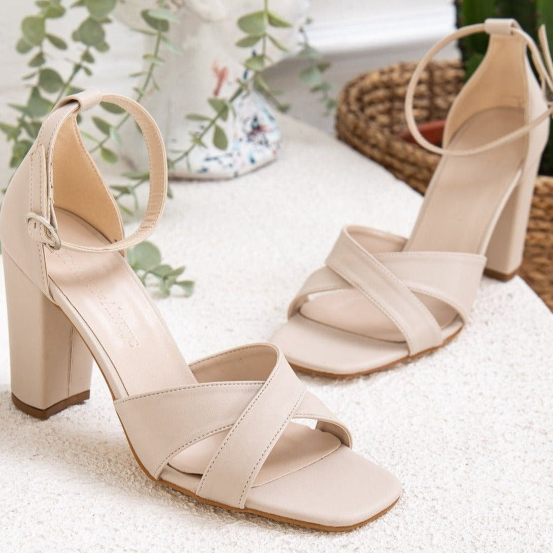 Beige Summer Heels, Beige Open Toe Block Heels, Beige Heels, Prom Shoes, Beige Platform Heels, Beige Shoes