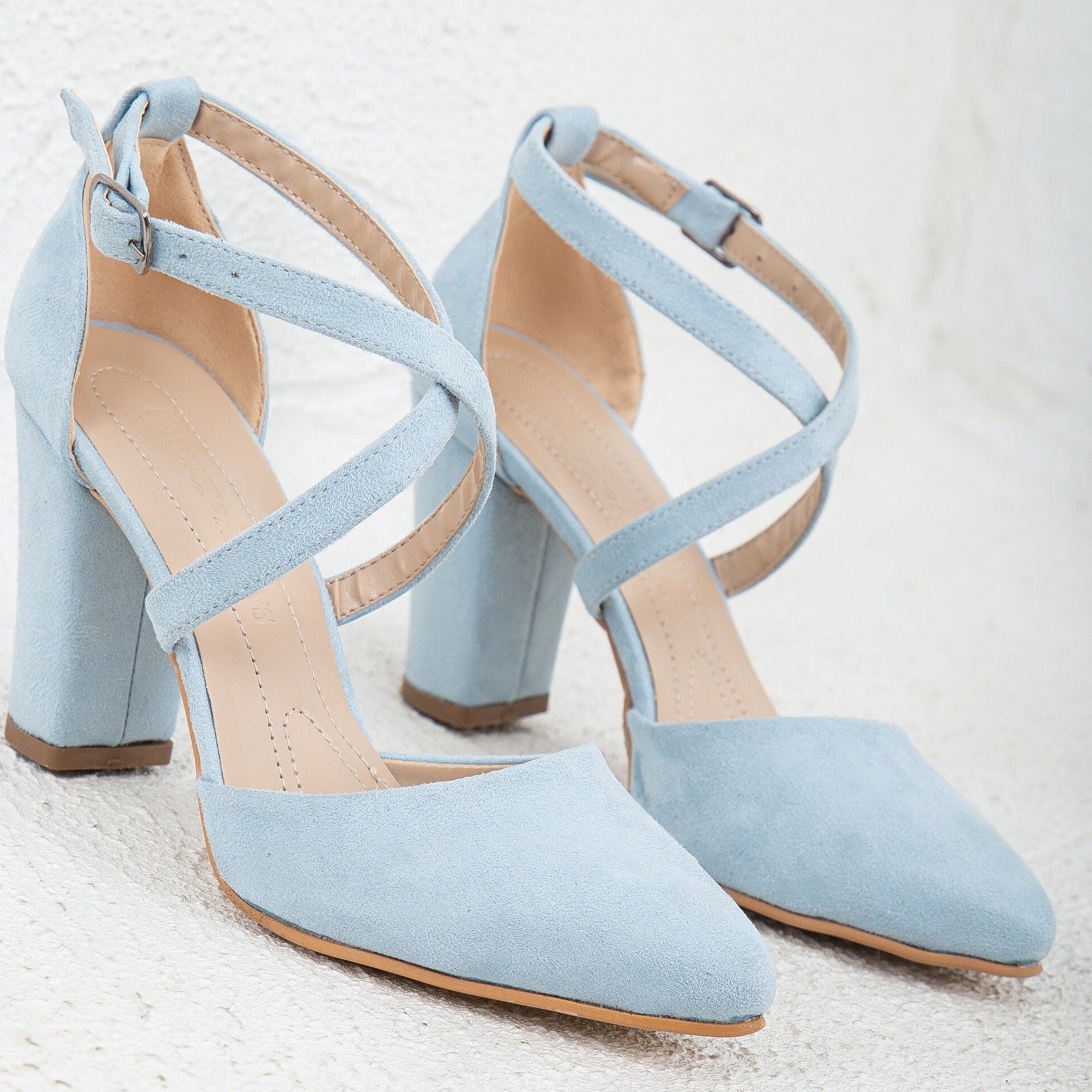 Baby Blue Wedding Shoes, Blue Wedding Shoes, Blue Criss Cross Heels