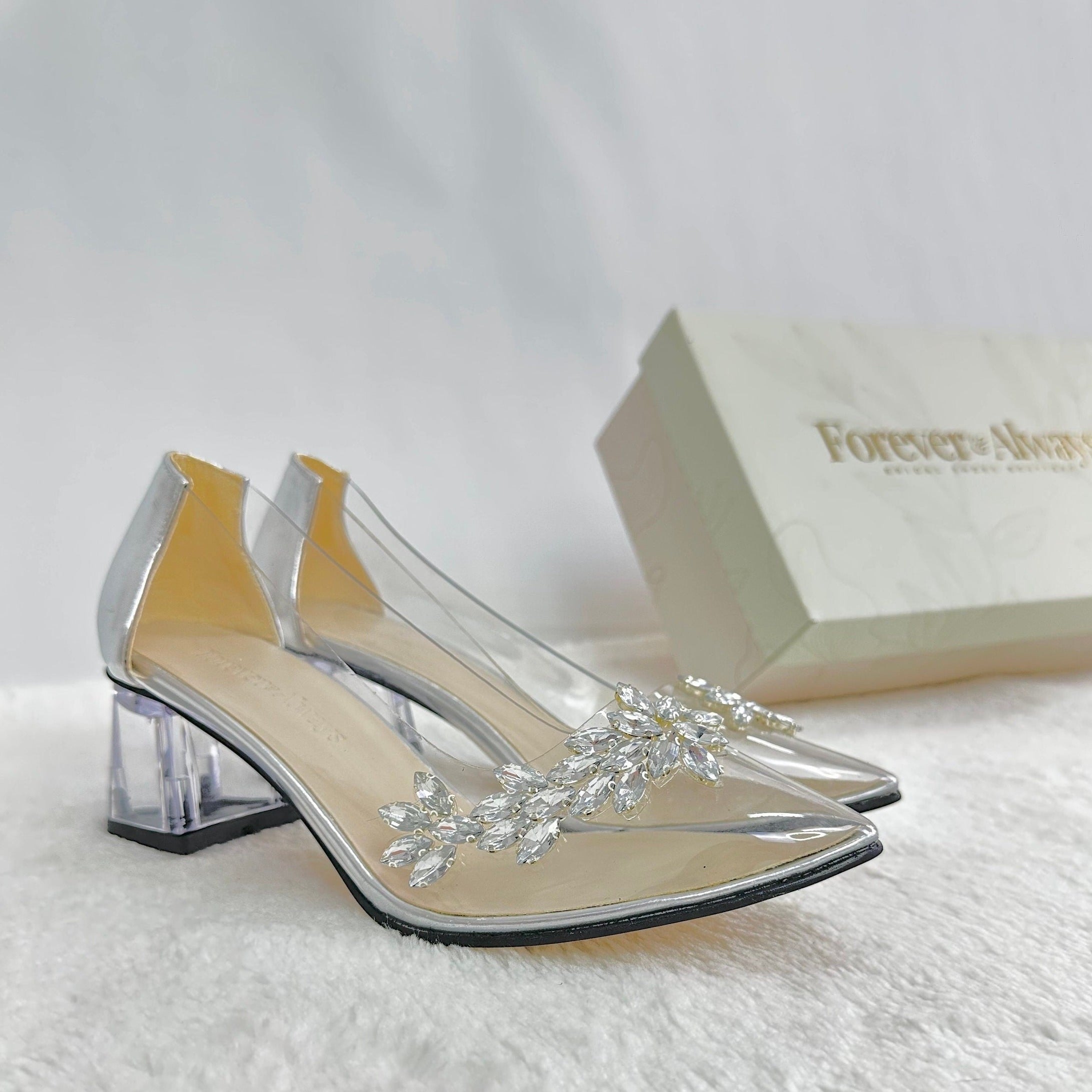 Cinderella Shoes, Transparent Low Heels, Wedding Shoes, Princess Wedding Shoes, Transparent Stiletto, Transparent Heels, Bridal Shoes