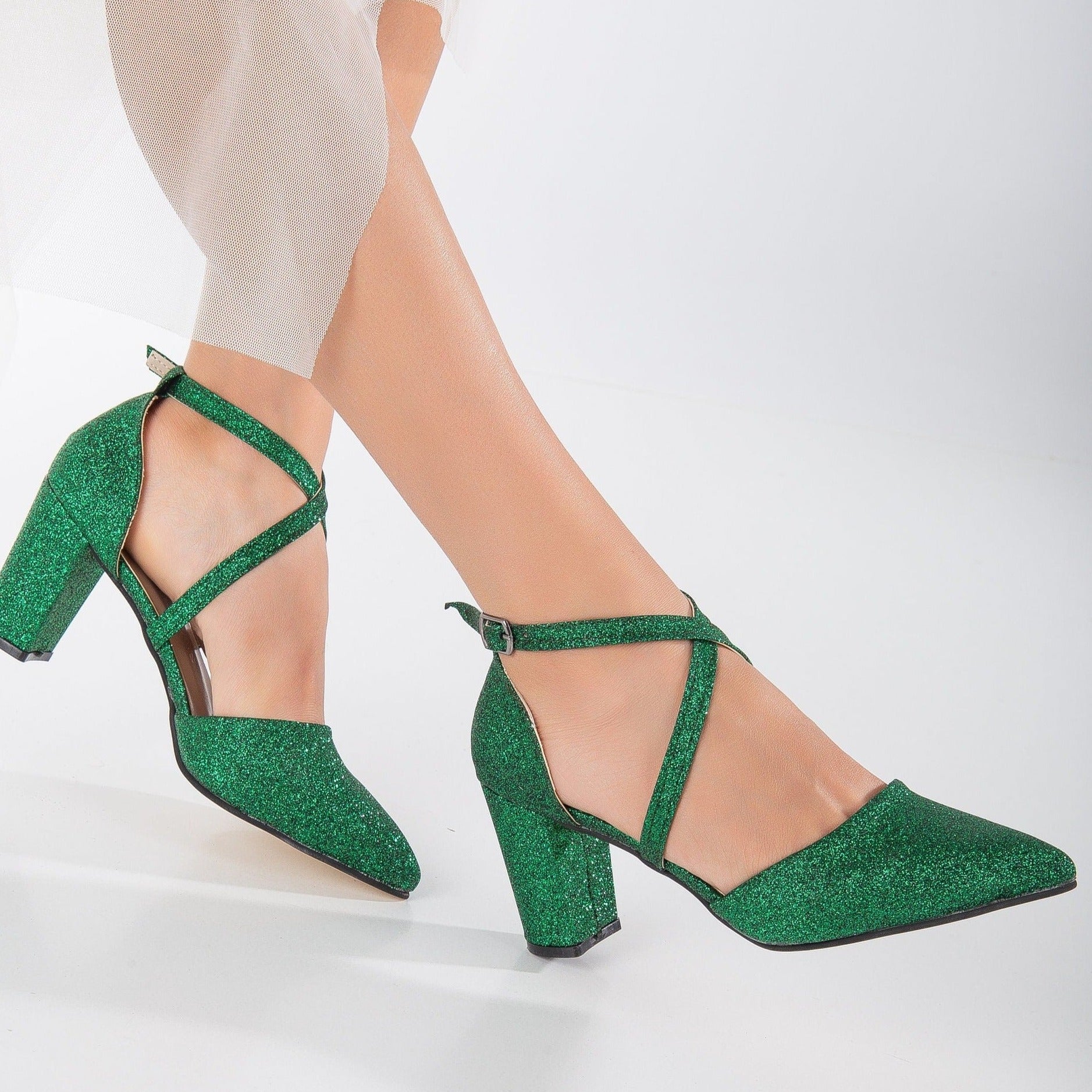 Green Glitter Heels, Wedding Shoes, Emerald Green Wedding Heels, Green Glitter Shoes, Sparkling Green Wedding Shoe, Green Glitter Bride Shoe