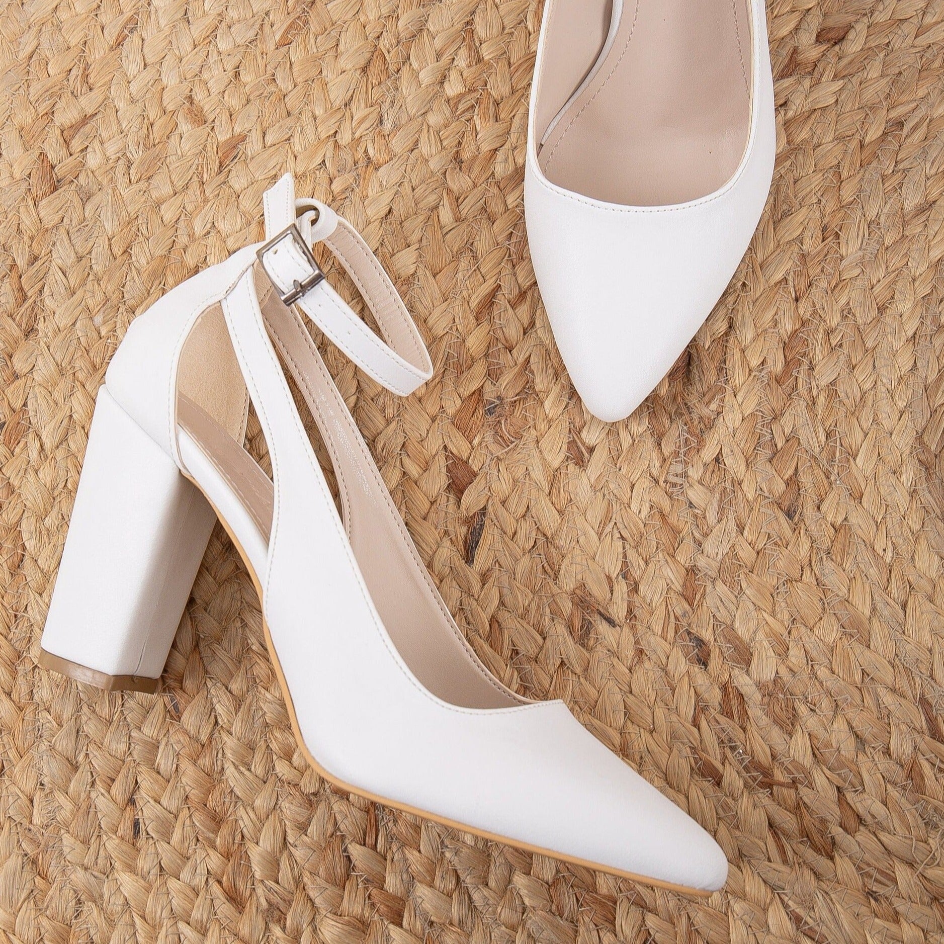 Wedding Shoes, White Wedding Shoes, Bridal Shoes, Wedding Heels, White Block Heels, Bride Shoes, White High Heels, White Heels for Bride