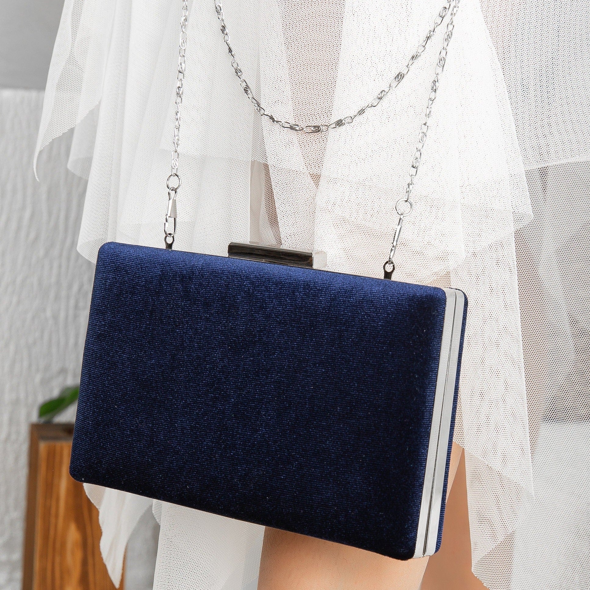 Blue Velvet Clutch, Dark Blue Bridal Clutch, Wedding Clutch, Blue Bridal Purse, Something Blue, Blue Bridal Clutch, Velvet Clutch Purse