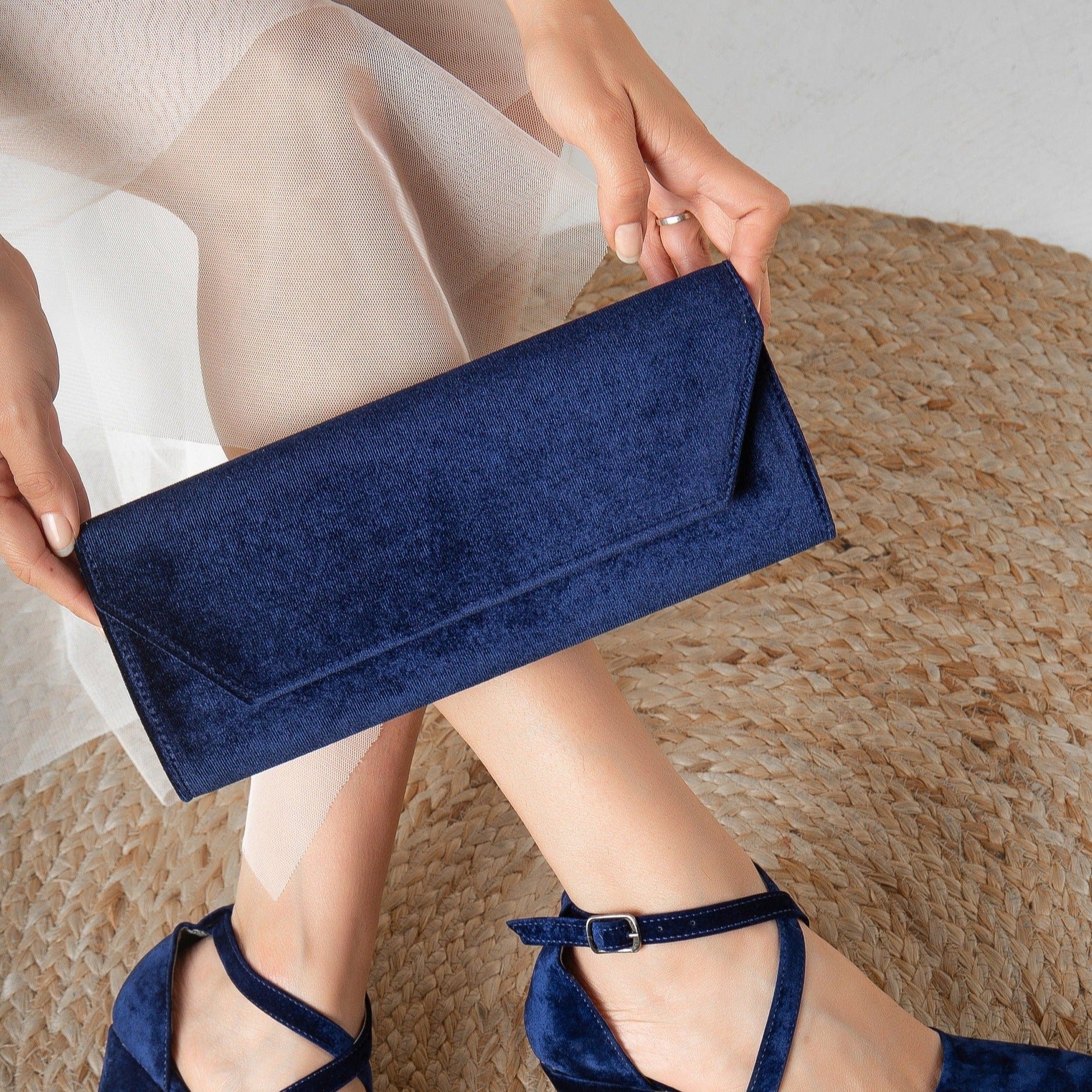 Blue Velvet Clutch, Dark Blue Bridal Clutch, Wedding Clutch, Blue Bridal Clutch, Something Blue, Blue Bride Clutch, Velvet Evening Clutch