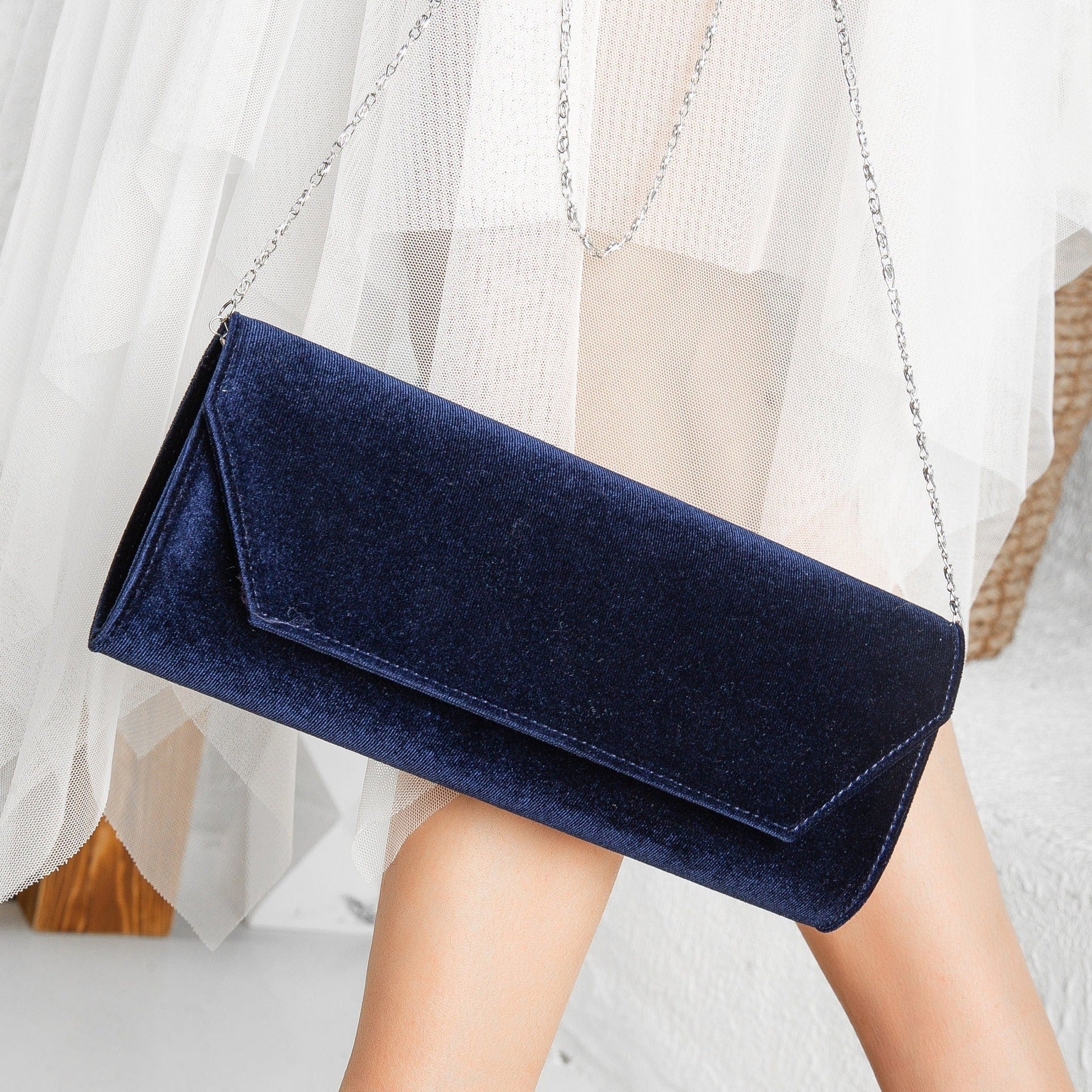 Blue Velvet Clutch, Dark Blue Bridal Clutch, Wedding Clutch, Blue Bridal Clutch, Something Blue, Blue Bride Clutch, Velvet Evening Clutch