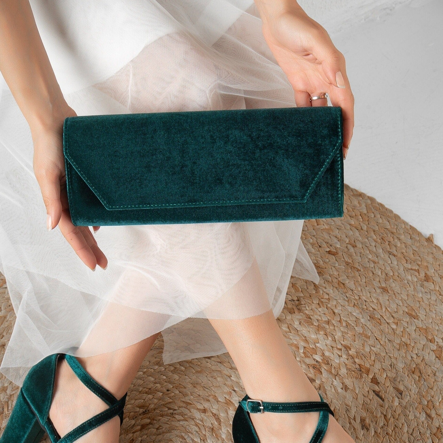 Green Velvet Clutch, Emerald Green Bridal Clutch, Wedding Clutch, Bridal Clutch, Green Bride Clutch, Velvet Evening Clutch, Green Clutch